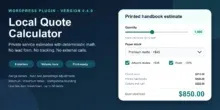 Local Quote Calculator: