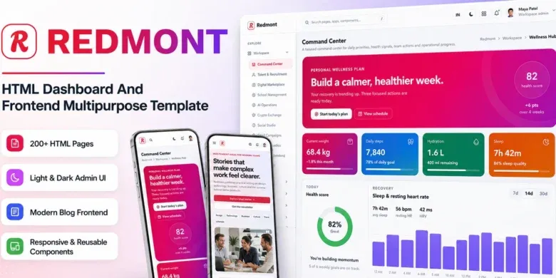 Redmont: قالب HTML