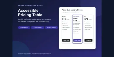 Accessible Pricing Table: