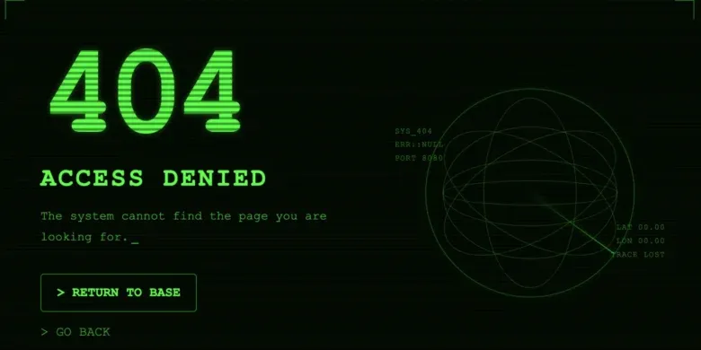 Hacker 404: صفحة