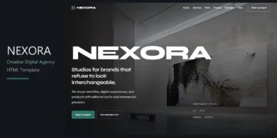 قالب Nexora, قالب HTML للوكالات الإبداعية, قالب موقع الصفحة الواح