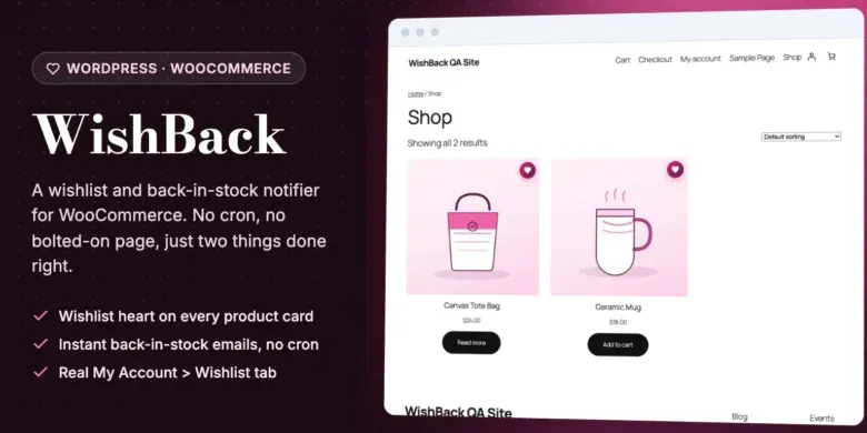 إضافة WishBack: قائمة