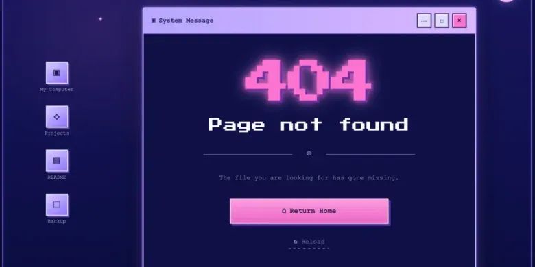 قالب Retro 404