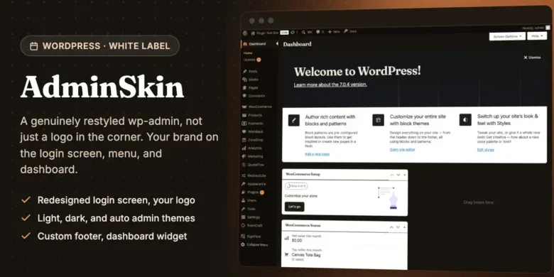 AdminSkin: قالب لوحة