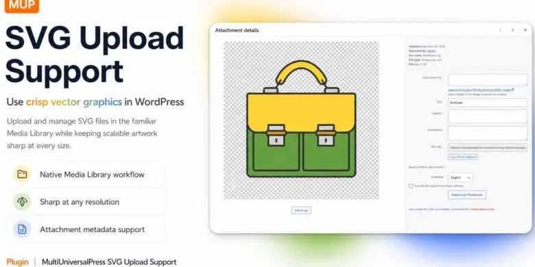 رفع ملفات SVG, إضافات ووردبريس, أمان ملفات SVG